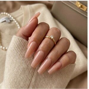 Kiss 2pk Bare But Better Glue On Nails 24 in each Long Length Coffin Tip